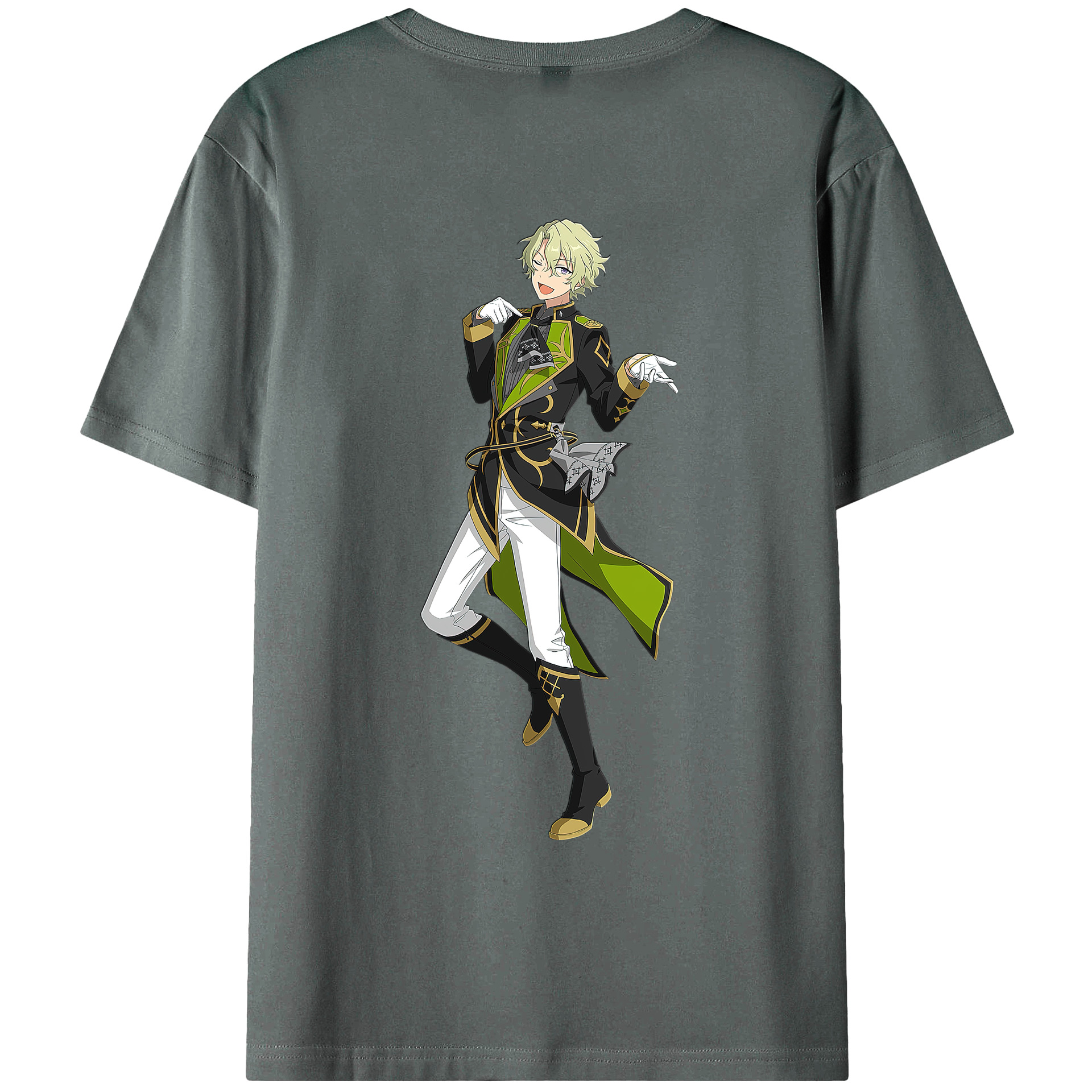 （画像用） あんさんぶるスターズ! Ensemble Stars 綿100％ メンズ半袖Tシャツ（バックプリント） 通気性
